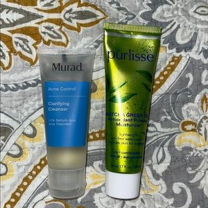 Murad clarifying cleanser & Purlisse Matcha primer